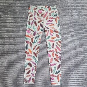 Colorful Feather Print Leggings